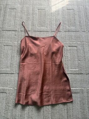 Victoria's Secret Satin Slip Cami in Rose Copper